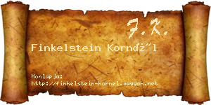 Finkelstein Kornél névjegykártya